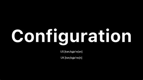 How to pronounce CONFIGURATION in American English.